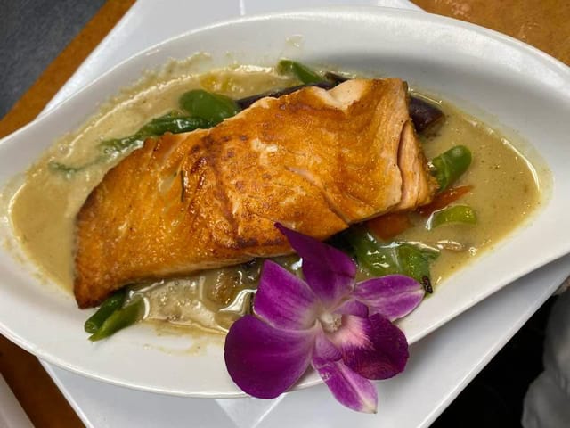 Salmon Green Curry.