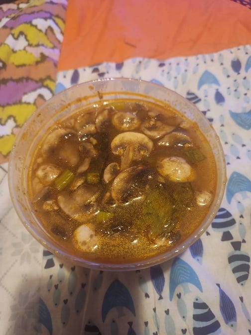 Tom Yum Shrimp.