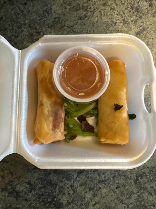 Fried Vegetables Spring Rolls.