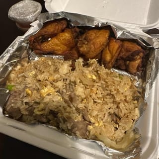 Wings With Beef Fried Rice