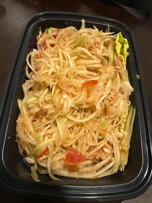 SomTum Salad with Shrimp.