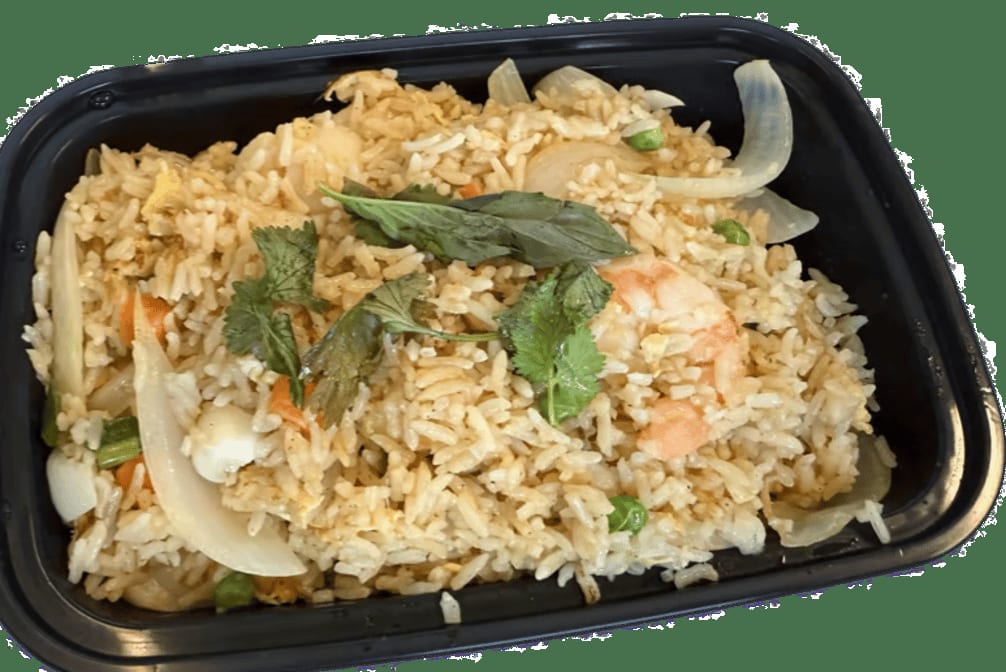 Mixed Seafood Lotus Fried Rice.