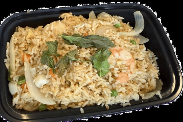 Mixed Seafood Lotus Fried Rice.