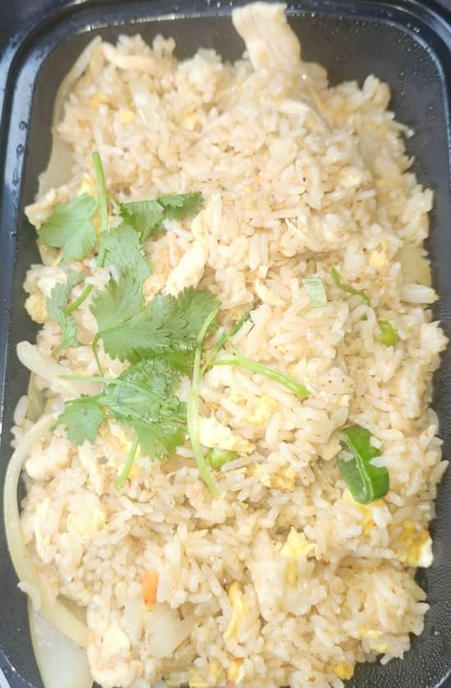 Chicken Lotus Fried Rice.