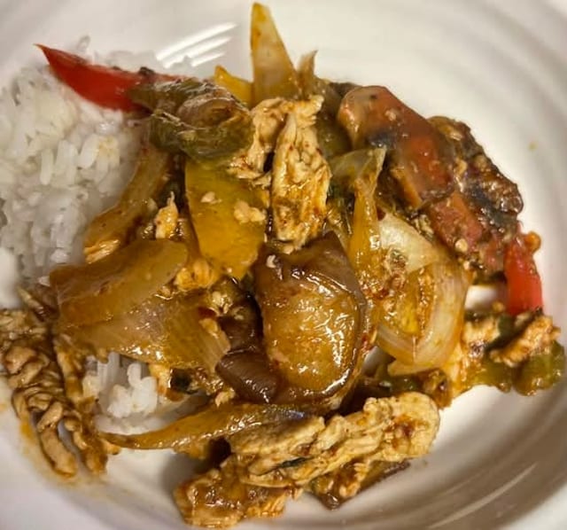 Basil Eggplant with Chicken.